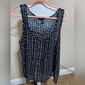 Torrid Sleeveless Blouse Split Back Womens Plus Sz 2